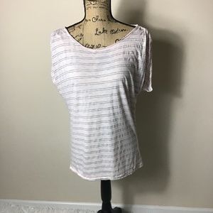Anthro Michael Stars Pink Stripe Shirt